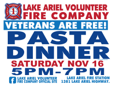 Lake Ariel Volunteer Fire Company Pasta Dinner Lake Ariel Volunteer Fire Company Pasta Dinner