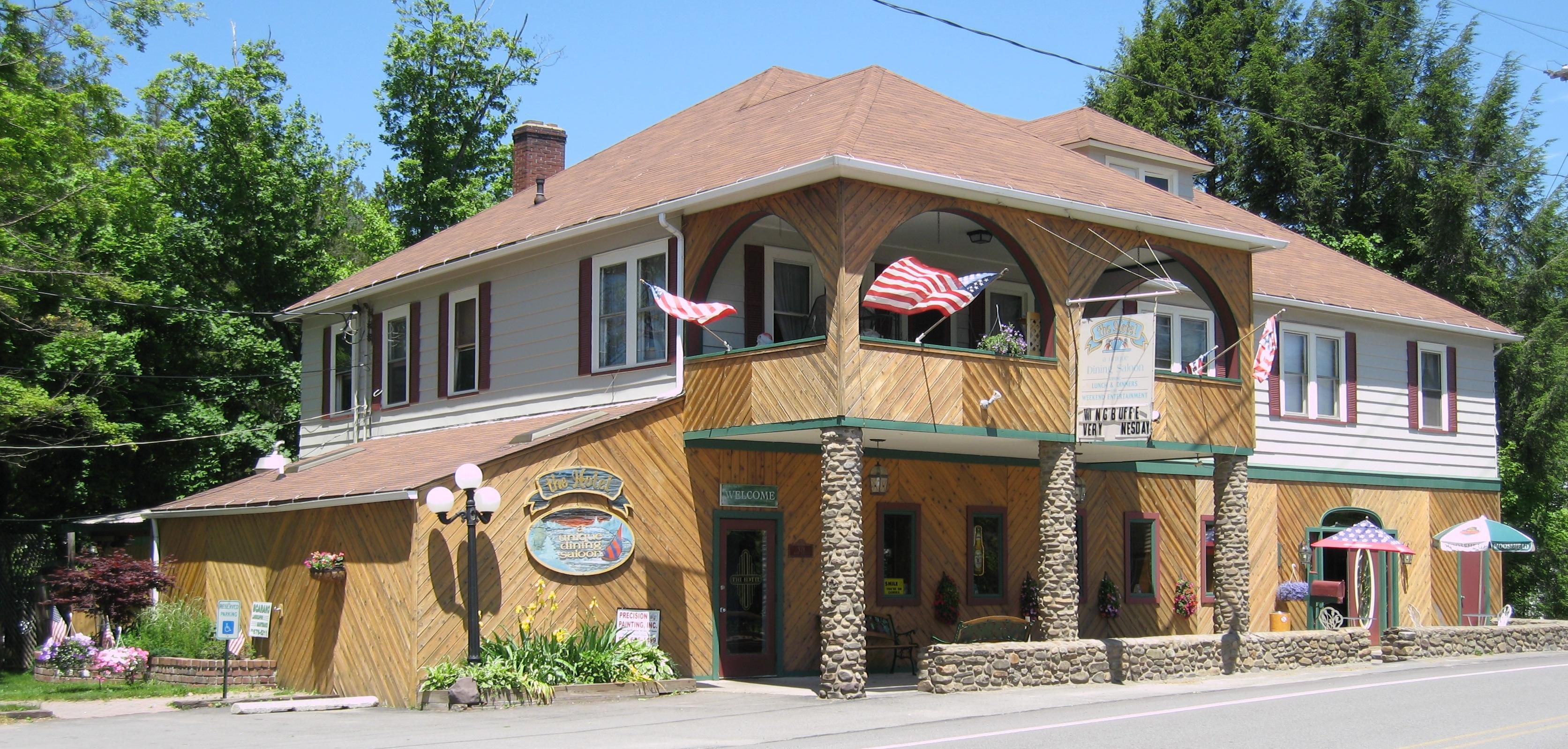 The Hotel Restaurant in Newfoundland Pennsylvania Wayne County in the Pocono Mountains
